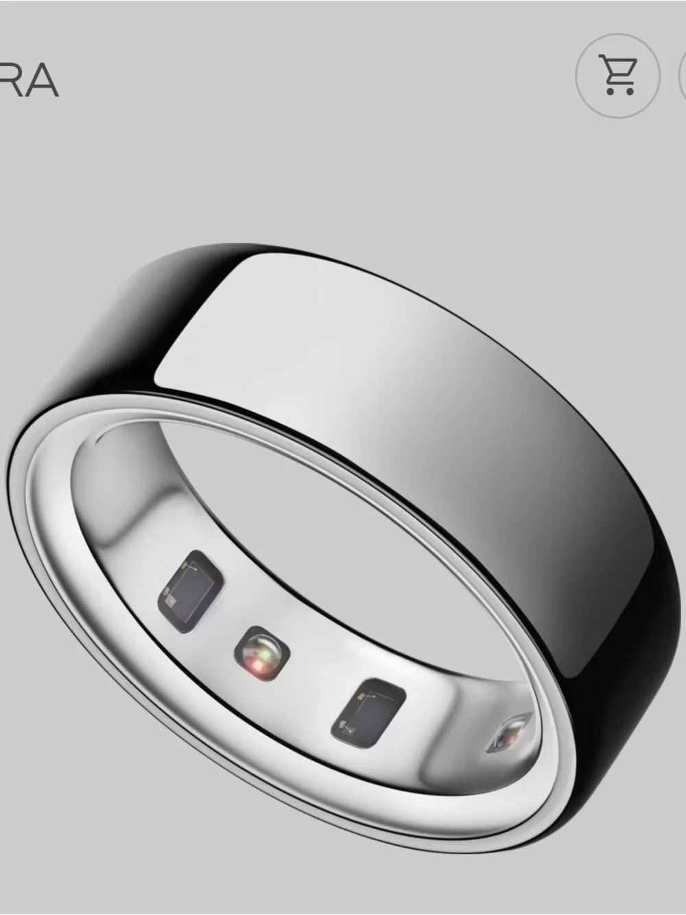 Oura Silver Smart Ring Gen 4 — Silver
